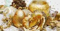 Thumbnail for Diamond Painting Gouden kerstdecoratie met Ronde steentjes 100x55cm - Beste Kwaliteit