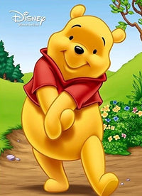 Thumbnail for Diamond Painting Winnie The Pooh wandeld met Ronde steentjes 80x100cm - Beste Kwaliteit