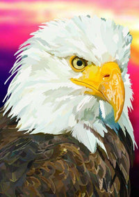 Thumbnail for Diamond Painting Amerikaanse Zeearend met Ronde steentjes 70x100cm - Beste Kwaliteit