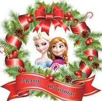 Thumbnail for Diamond Painting Anna en Elsa in een kerstkrans met Ronde steentjes 100x100 - Beste Kwaliteit