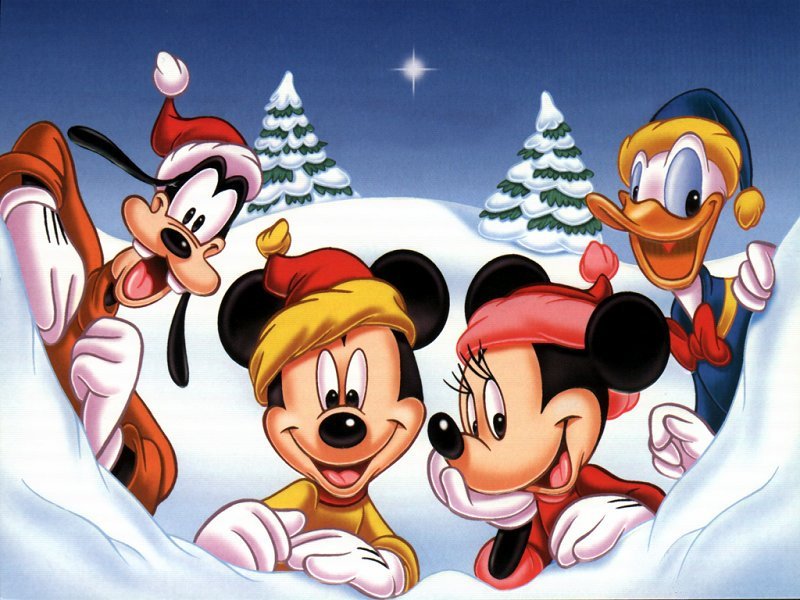 Diamond Painting Goofy Donald Mickey en Minnie met kerstmuts met Ronde steentjes 80x100cm - Beste Kwaliteit