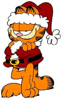 Thumbnail for Diamond Painting Garfield als kerstman met Ronde steentjes 100x55cm - Beste Kwaliteit