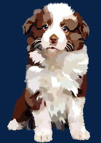 Thumbnail for Diamond Painting Schattige Puppy met Ronde steentjes 70x100cm - Beste Kwaliteit