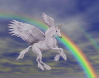 Thumbnail for Eenhoorn met vleugels diamond painting ontwerp