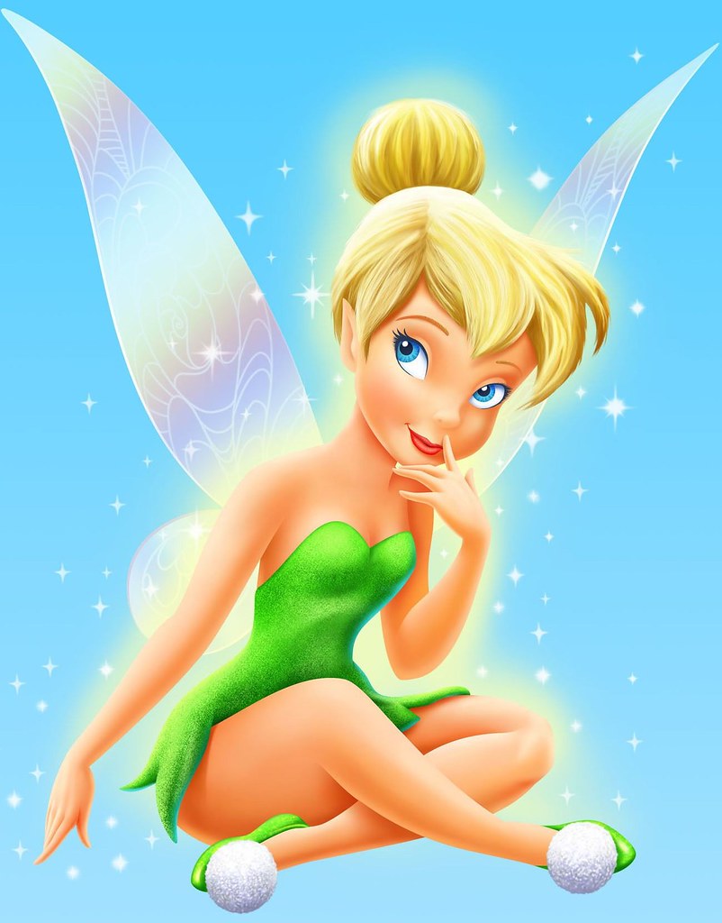 Diamond Painting Tinkerbell in kleermakers zit met Ronde steentjes 80x100cm - Beste Kwaliteit