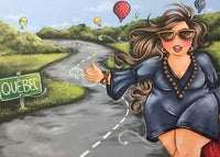 Thumbnail for Diamond Painting Dikke Dames aan de weg met Ronde steentjes 70x100cm - Beste Kwaliteit