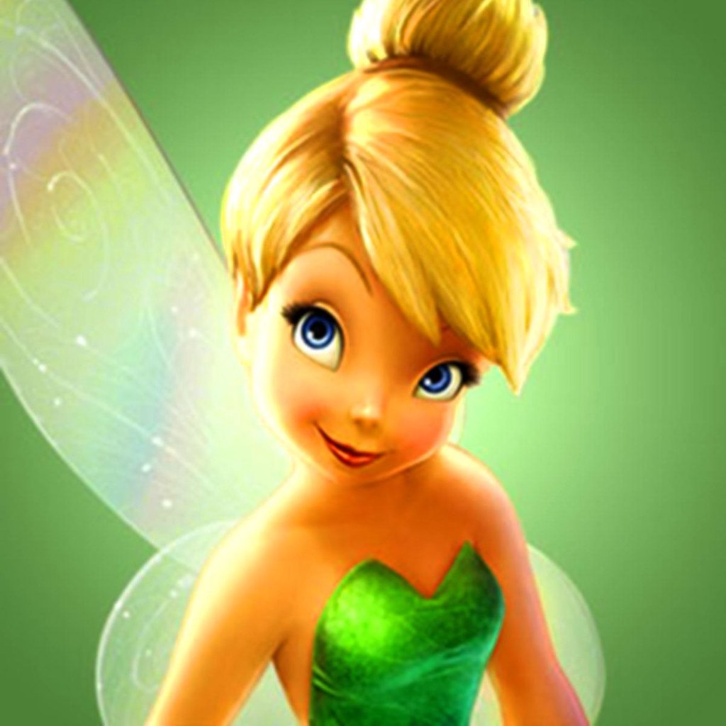 Diamond Painting Tinkerbell van dichtbij met Ronde steentjes 100x100 - Beste Kwaliteit