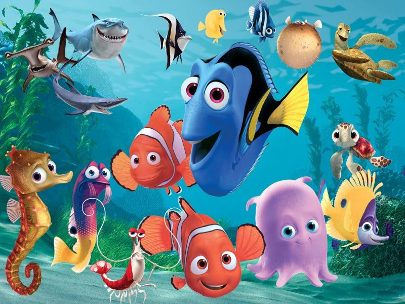 Diamond Painting Dory Nemo en vissen met Ronde steentjes 80x100cm - Beste Kwaliteit