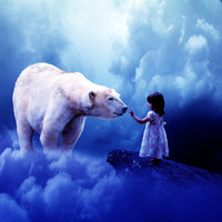 Thumbnail for Diamond Painting Meisje met ijsbeer met Ronde steentjes 100x100 - Beste Kwaliteit