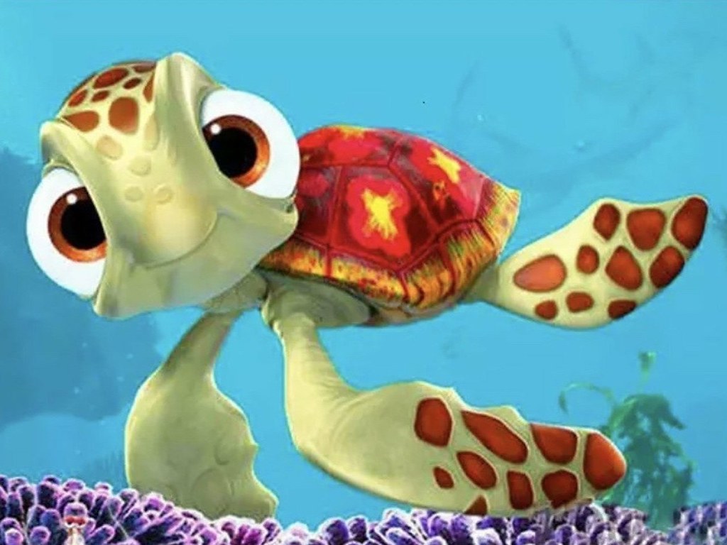 Diamond Painting Finding Nemo schildpad Squirt onschuldig met Ronde steentjes 100x100 - Beste Kwaliteit