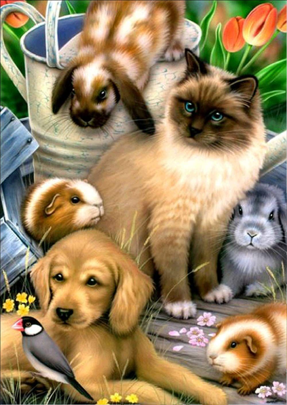 Huisdieren diamond painting ontwerp