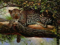 Thumbnail for Luipaard in een boom diamond painting ontwerp