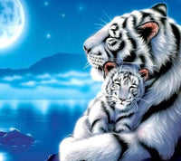 Thumbnail for Tijger met tijgertje diamond painting ontwerp