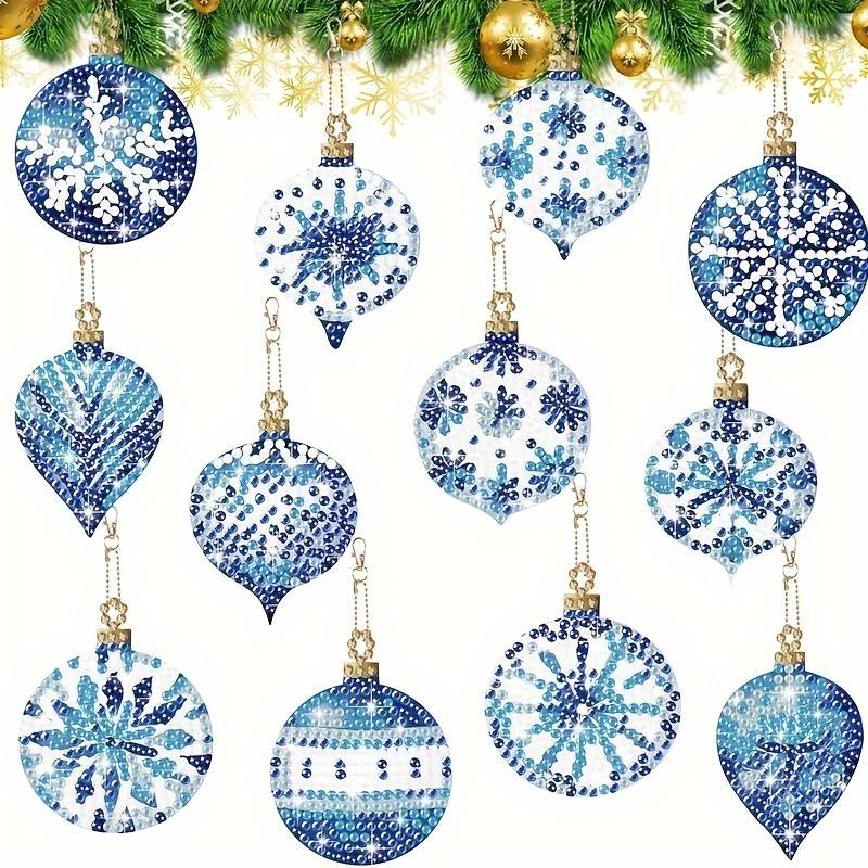 Diamond Painting Diamanten Sneeuwvlok Ornamentenset 12 Stuks met e steentjes 