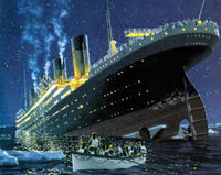 Thumbnail for Diamond Painting Titanic varend met Ronde steentjes 100x80cm - Beste Kwaliteit