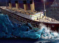 Thumbnail for Diamond Painting Titanic op een ijsschots met Ronde steentjes 80x100cm - Beste Kwaliteit