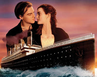 Thumbnail for Diamond Painting Jack en Rose verliefd met Titanic met Ronde steentjes 100x80cm - Beste Kwaliteit