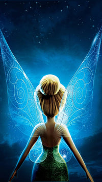 Thumbnail for Diamond Painting Tinkerbel van de achterkant met Ronde steentjes 100x55cm - Beste Kwaliteit