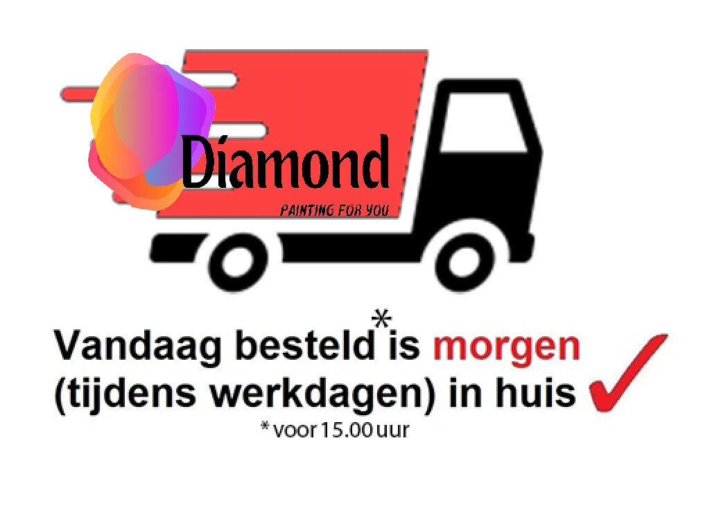 Diamond Painting Max in vlam met Vierkante steentjes 80x65cm