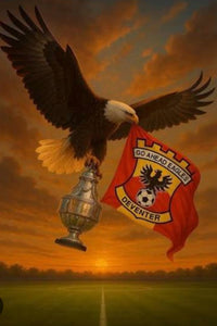 Thumbnail for Diamond Painting Go Ahead Eagles adelaar met vlag met Ronde steentjes 100x70cm - Beste Kwaliteit