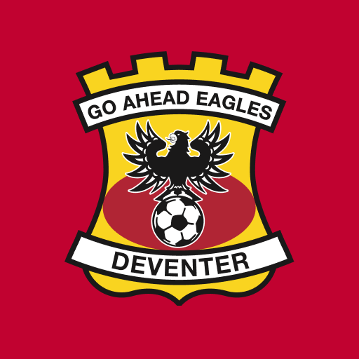 Diamond Painting Go Ahead Eagles logo rood met Ronde steentjes 100x100 - Beste Kwaliteit