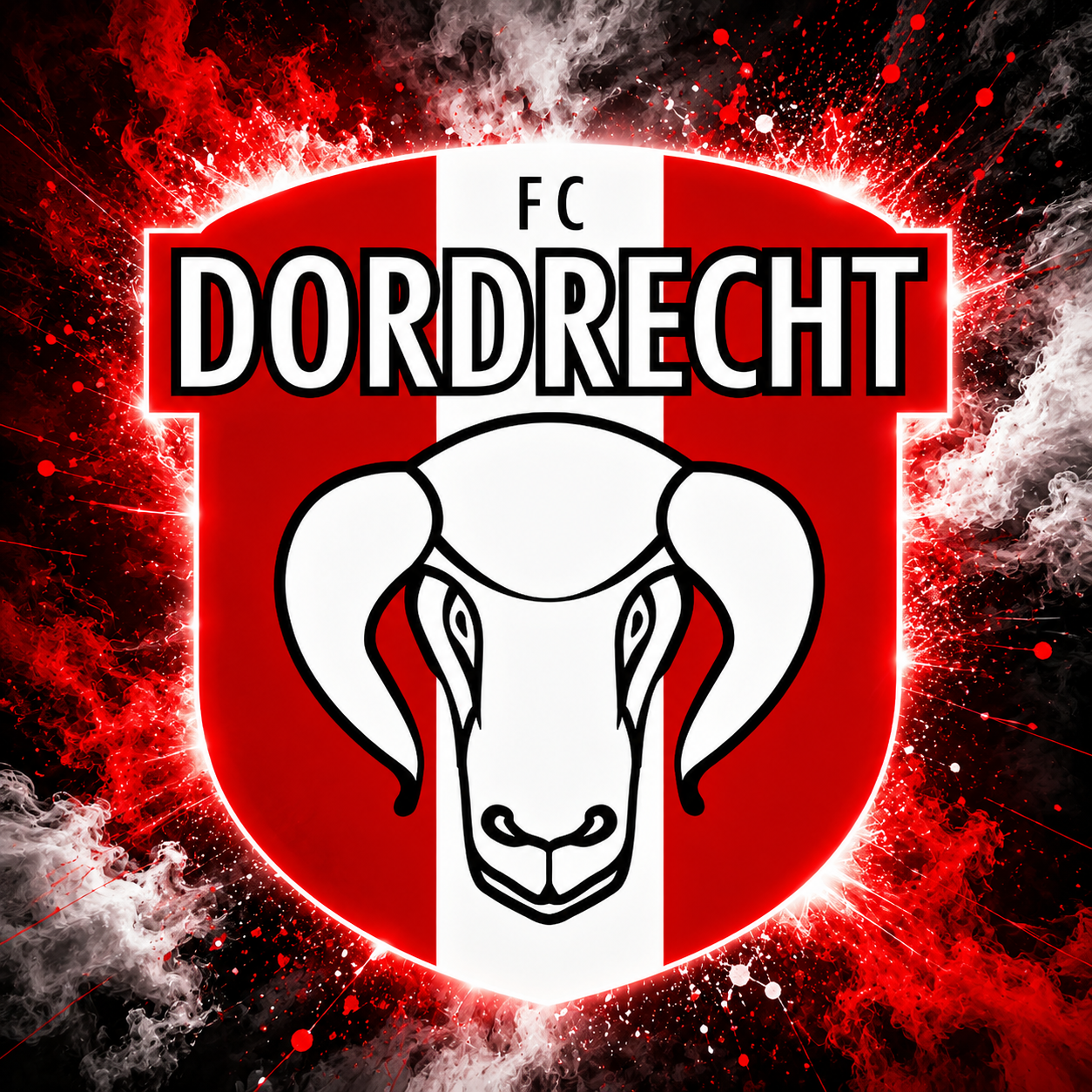 FC Dordrecht logo diamond painting ontwerp