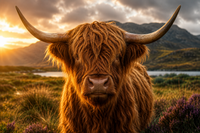 Thumbnail for Schotse Hooglander Close-up diamond painting ontwerp