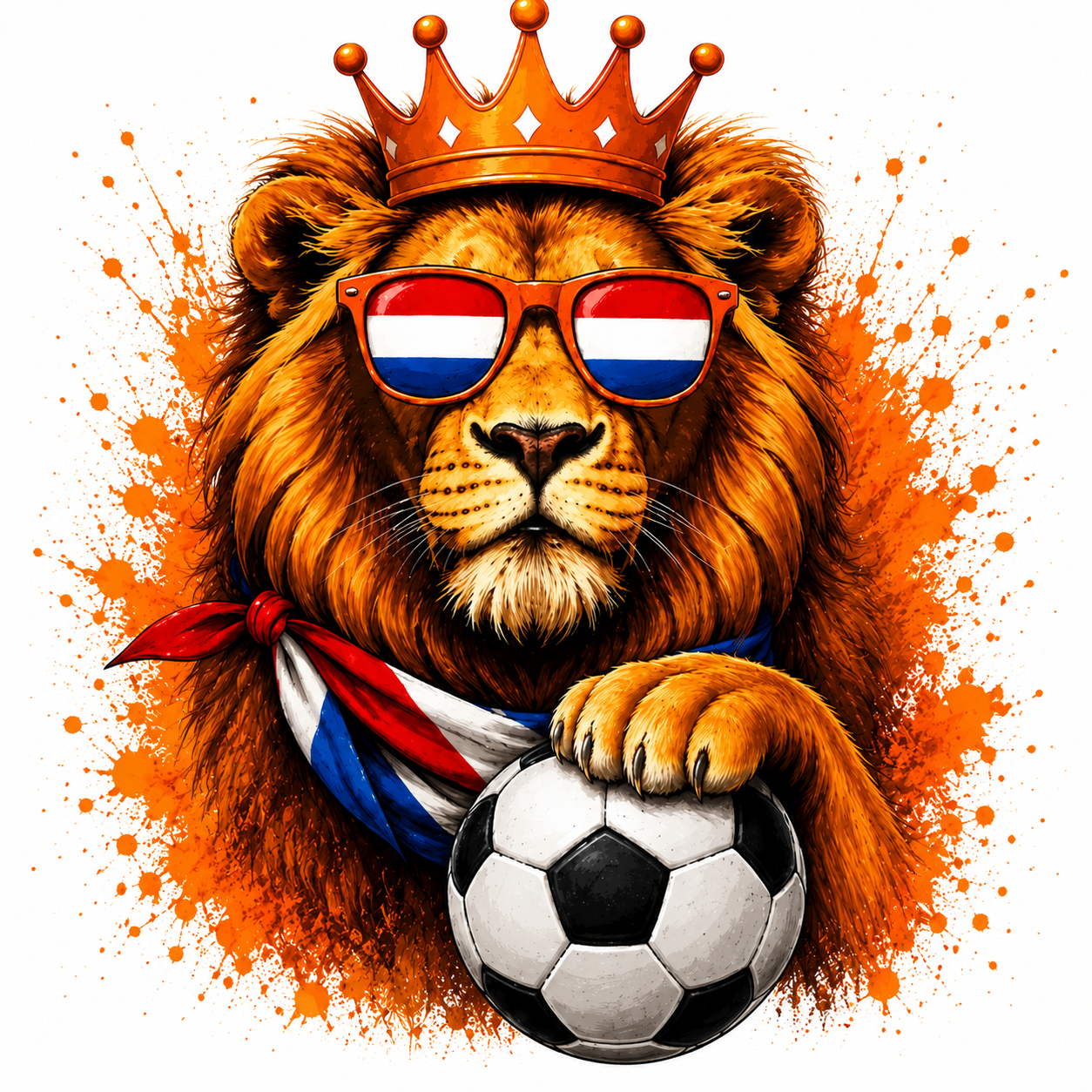 Oranje Leeuw WK 2026 diamond painting ontwerp