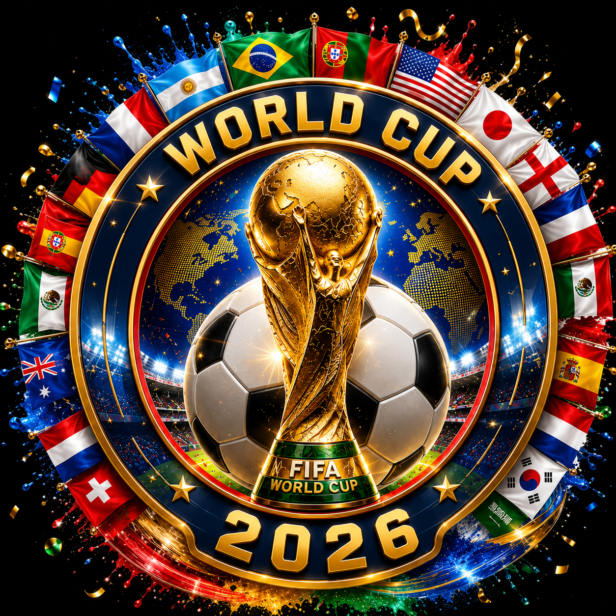 World Cup 2026 Embleem diamond painting ontwerp