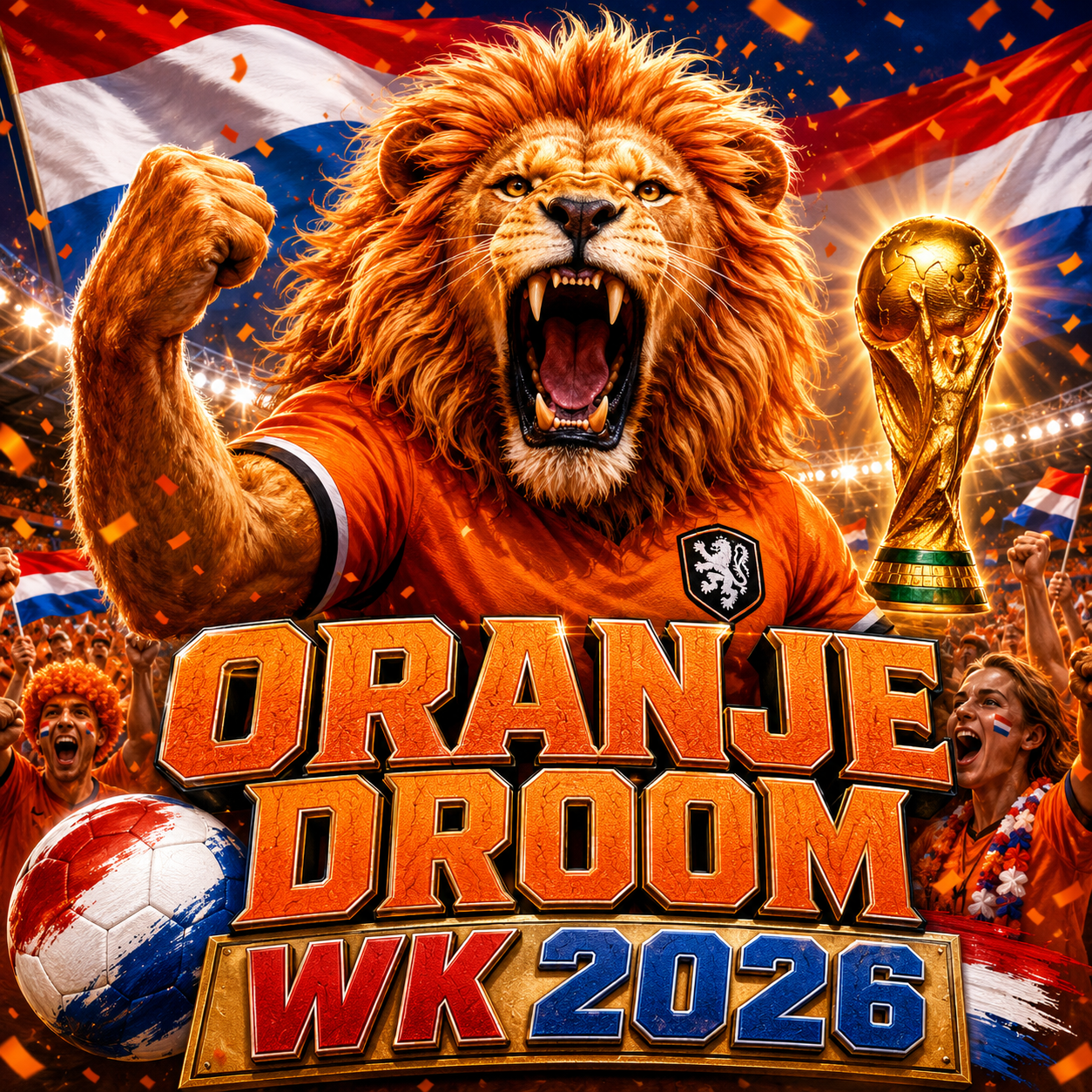 Oranje Droom WK 2026 diamond painting ontwerp