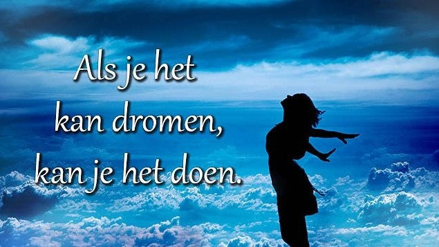 Dromen is Doen diamond painting ontwerp