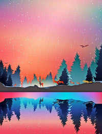 Thumbnail for Het meer met kerst diamond painting ontwerp