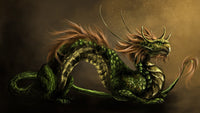 Thumbnail for Groene oude draak diamond painting ontwerp