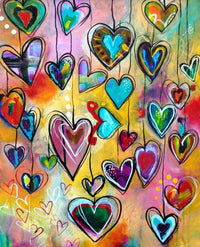 Thumbnail for Hartjes hangers diamond painting ontwerp