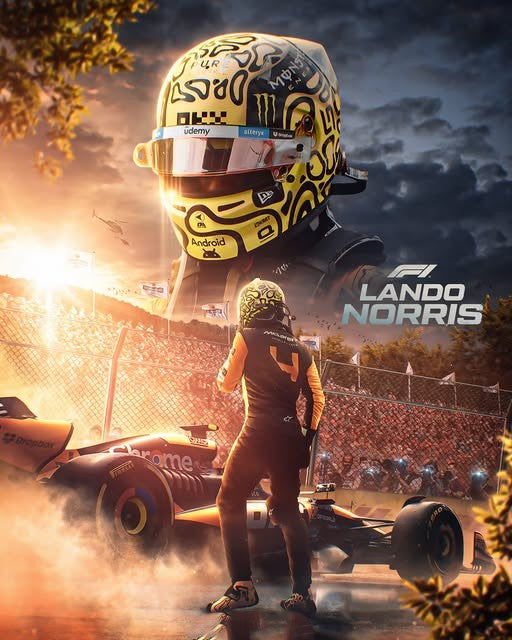 Diamond Painting Diamond Painting – Lando Norris – Formule 1 – McLaren – Wereldkampioen Look 