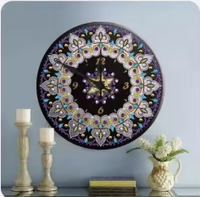 Thumbnail for Diamond painting klok met mandala design – ronde steentjes – DIY wanddecoratie