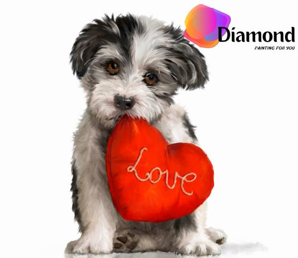Puppy liefde Diamond Painting for you