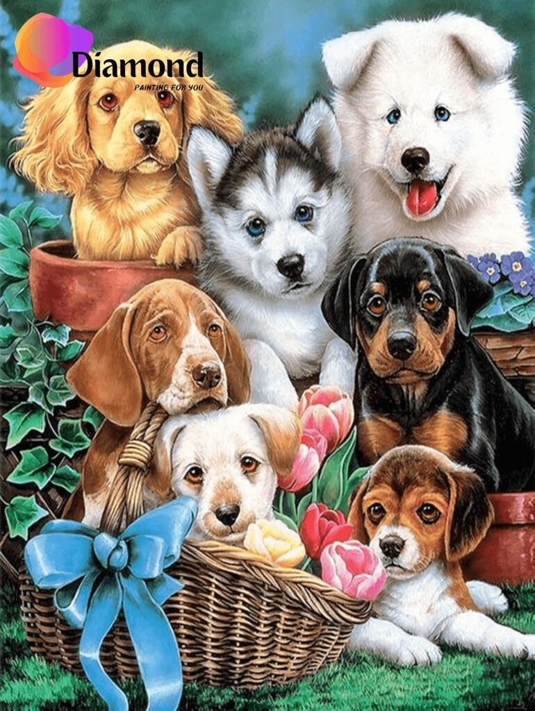 Schattige puppy's Diamond Painting for you