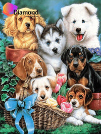 Thumbnail for Schattige puppy's Diamond Painting for you