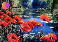 Thumbnail for Meer met Rode Bloemen Diamond Painting for you