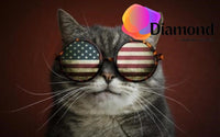 Thumbnail for Kat met Amerikaanse vlag Diamond Painting for you