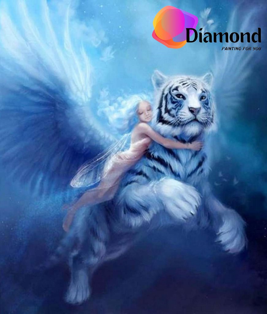 Elf en witte tijger Diamond Painting for you