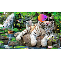 Thumbnail for Witte tijger en welpen Diamond Painting for you
