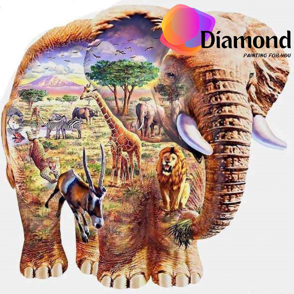 Olifant Afrika Droom wereld Diamond Painting for you