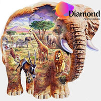 Thumbnail for Olifant Afrika Droom wereld Diamond Painting for you