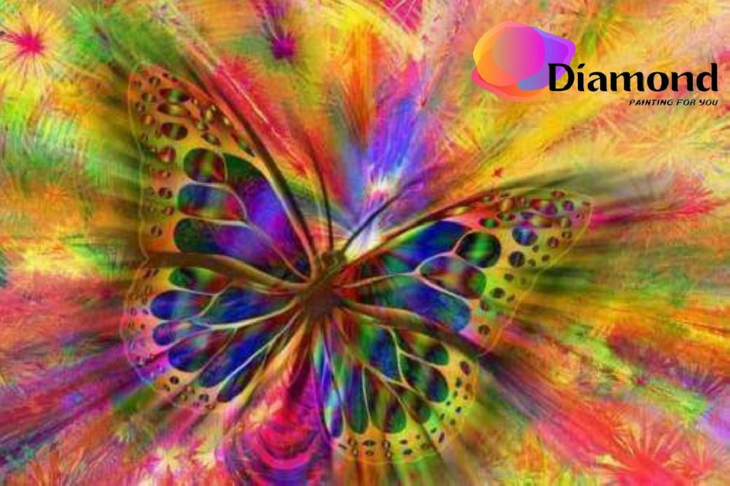 Kleuren explosie vlinder Diamond Painting for you