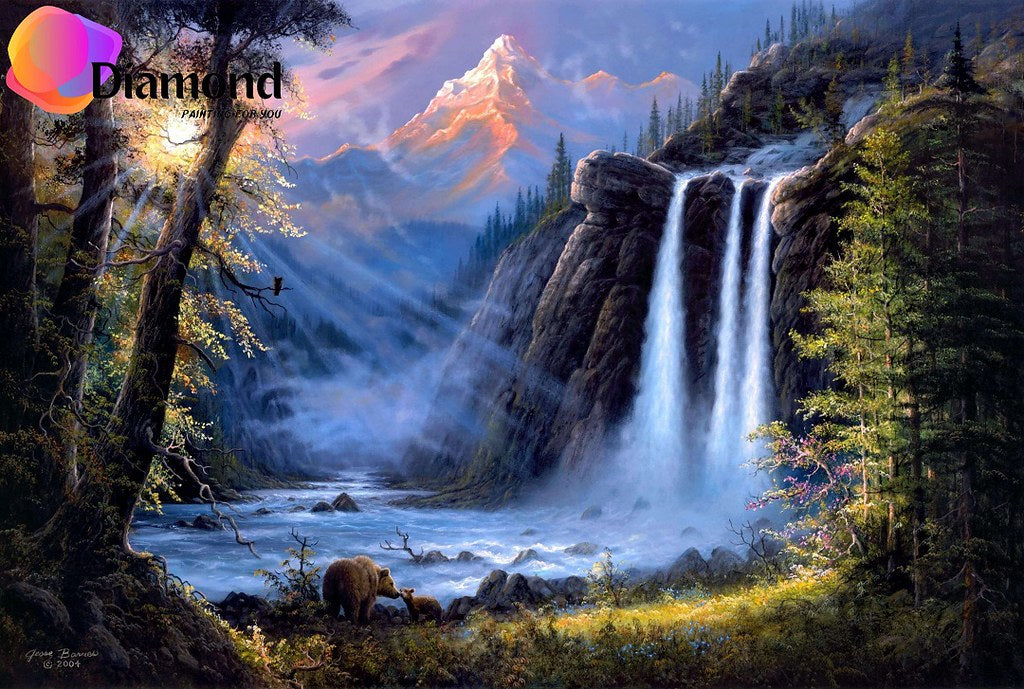 Bergen Waterval Boom Diamond Painting for you