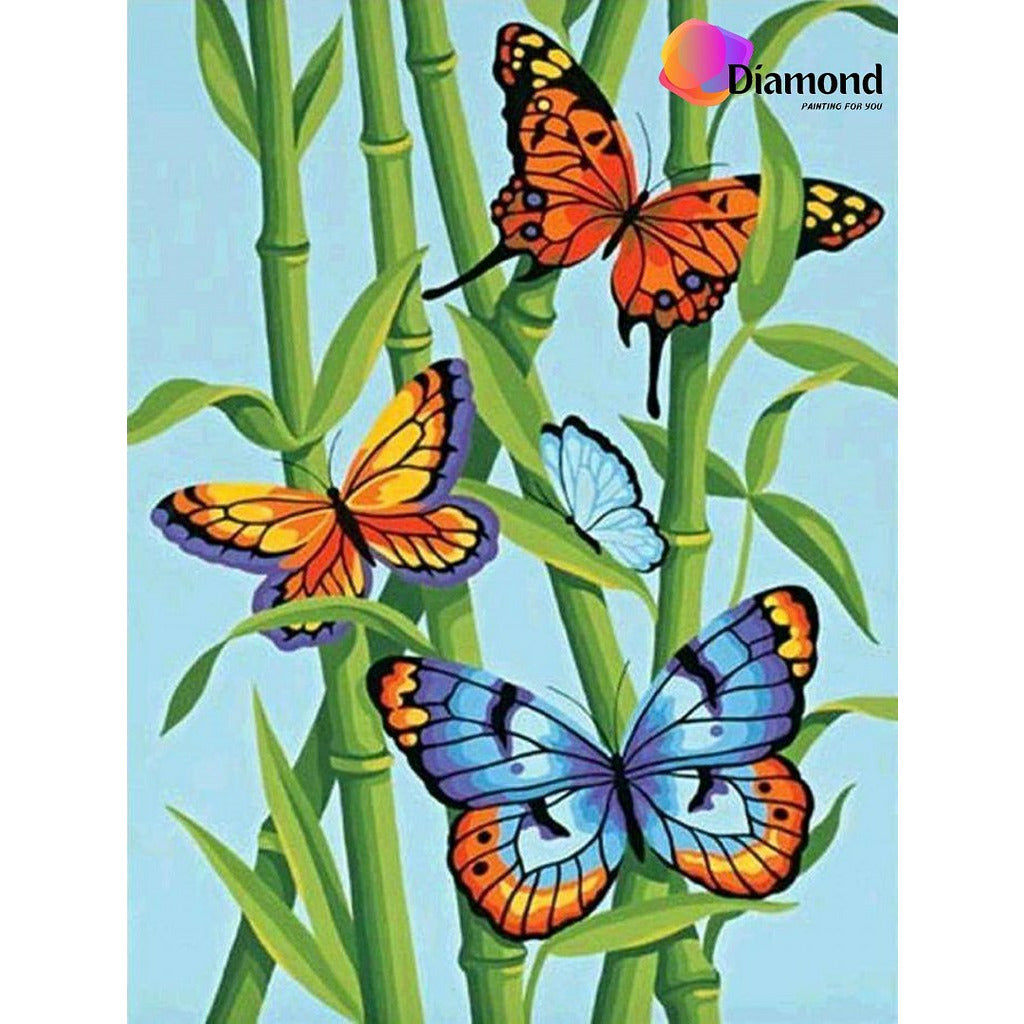 Vlinders in Bamboe Diamond Painting for you