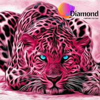 Thumbnail for Roze tijger met blauwe ogen Diamond Painting for you