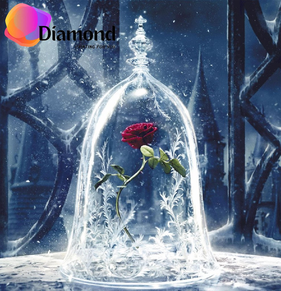 Rose in Glass Diamond Painting for you